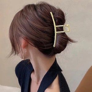 Haarschmuck elegant hairpin barrette gold  Metall hairpin chic Haarspange Haarschmuck Gold shark hair clip Haarklammer gifts for her