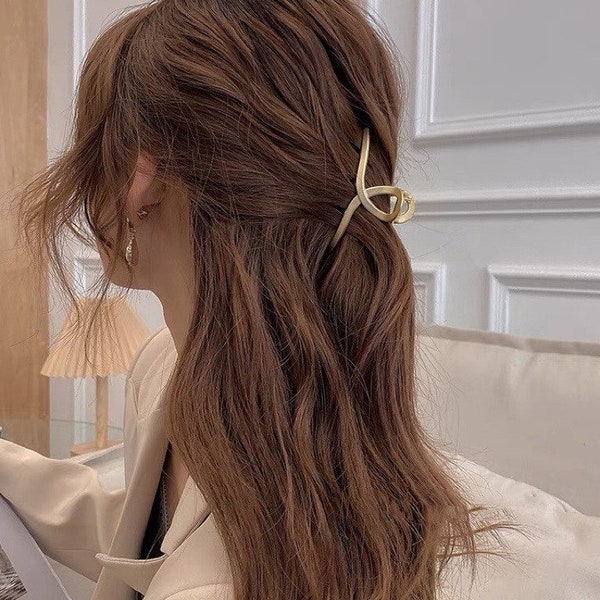 JanieLs Schmuck elegante Haarspange Haarschmuck Haarklammer elegante Haarspange Haarschmuck Gold Hai Haarklammer Geschenke für sie