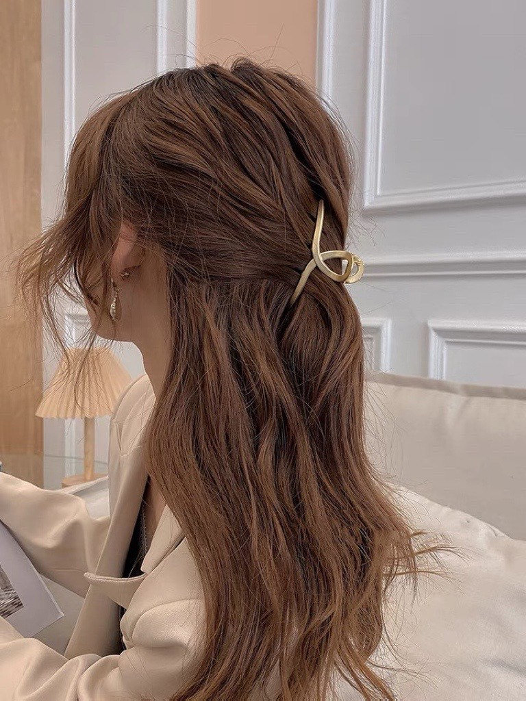 Haarspange Damen Gold - Elegante Metall Haarspange Mit Kristall, 12cm