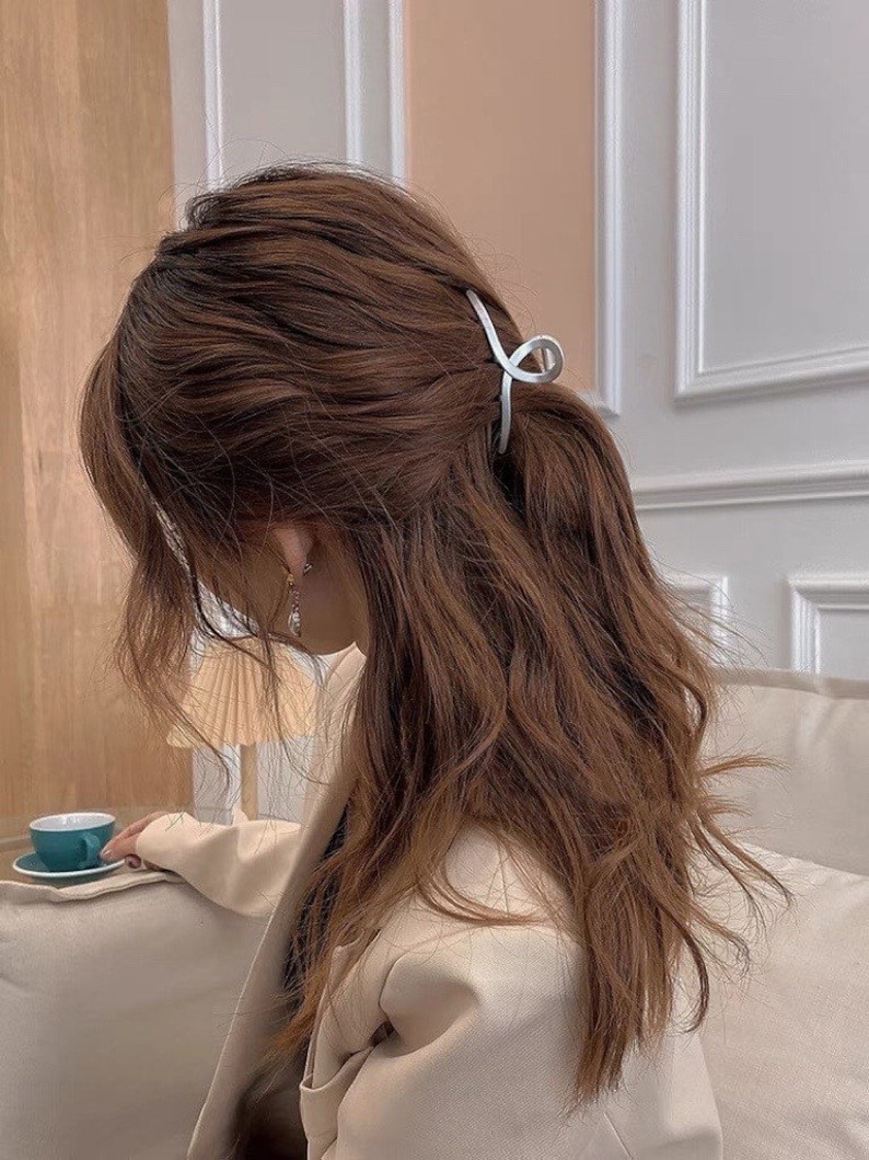 JanieLs Schmuck elegante Haarspange Haarschmuck Haarklammer elegante Haarspange Haarschmuck Gold Hai Haarklammer Geschenke für sie Bild 2