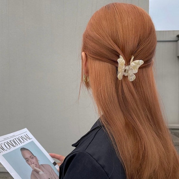 Französische Haarspange elegante Haarklammer Hairclaw Hairclip Hairaccessories elegante Haarschmuck acetate Schmetterlingsklammer