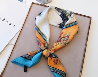 Scarf Boutique britische elegante Halstücher silk scarf Lux scarf quadratische Seidentücher multifunktionaler Seidenschal