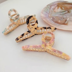 Haarschmuck elegant hairpin barrette gold  Metall hairpin chic Haarspange Haarschmuck Gold shark hair clip Haarklammer gifts for her
