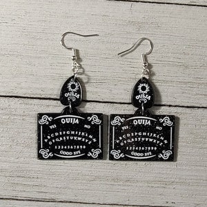 Ouija Board And Planchette Earrings | Gothic Earrings | Witchy Earrings | Halloween Earrings |