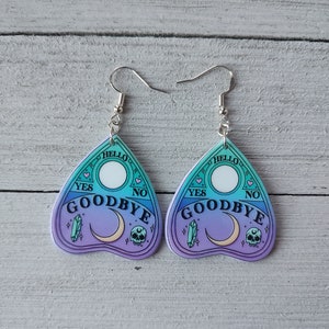Pastel Planchette Earrings | Ouija Board Earrings | Gothic Earrings | Witchy Earrings | Halloween Earrings