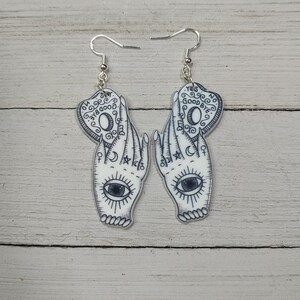 Planchette Earrings | Ouija Board Earrings | Halloween Earrings | Gothic Earrings | Witchy Earrings |