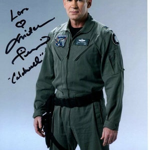 Mitch pileggi signed stargate atlantis col caldwell photo w/ hologram coa