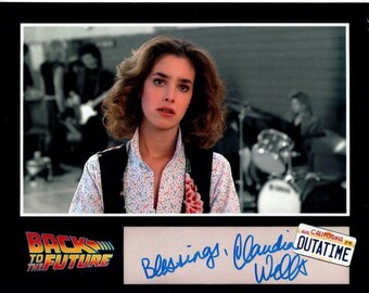 クラウディア・ウェルズとマイケル・J・フォックスのサイン入り8x10