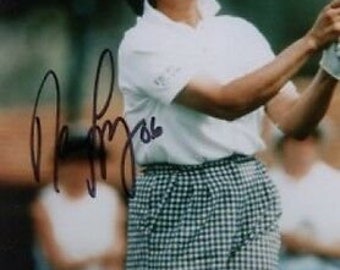 Nancy lopez signed lpga golf photo w/ hologram coa