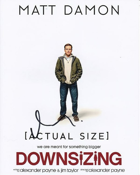 Matt Damon Signed Downsizing Paul Safranek Photo W/ Hologram Coa