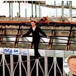 Philippe petit signed high wire artist photo w/ hologram coa
