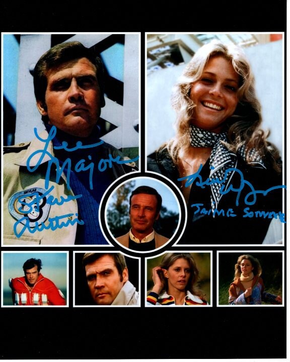 Lee Majors and Lindsay Wagner signed 8x10 Bionic Man and Woman photo w/ hologram coa