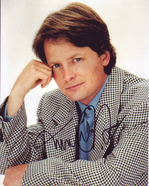 Michael J. Fox Signed Family Ties Alex P. Keaton Photo W/ Hologram Coa