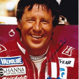 Mario Andretti signed 8x10 indy photo w/ hologram coa