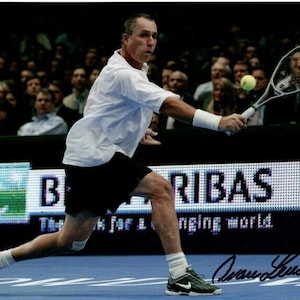 Ivan lendl signed tennis photo w/ hologram coa