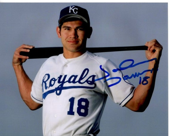 Johnny Damon Kansas City Royals signed baseball 8x10 photo COA Johnny Damon Kansas City Royals signed baseball 8x10 photo COA