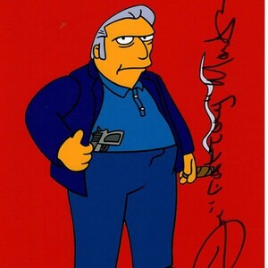 Joe mantegna signed the simpsons fat tony photo w/ hologram coa