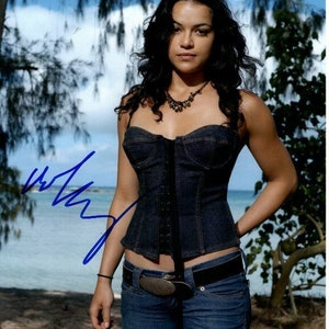 Michelle Rodriguez signed 8x10 lost ana maria cortez photo w/ hologram coa