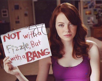 Emma stone signed easy a photo w/ hologram coa