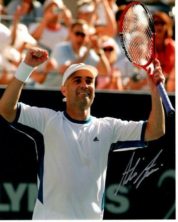 アンドレ・アガシ 直筆サイン入りフォト証明書付きテニス Andre Agassi