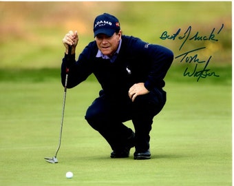 Tom Watson signed 8x10 pga golf photo w/ hologram coa