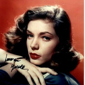 Lauren bacall signed photo w/ hologram coa