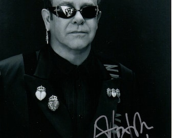 Elton John signed 8x10 photo w/ hologram coa