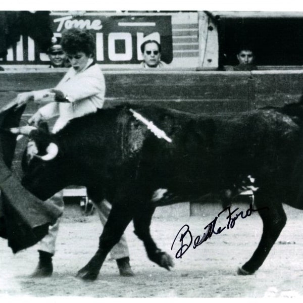 Bette Ford signed 8x10 Bullfighter Bullfighting photo w/ hologram coa