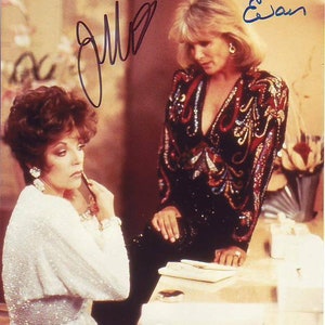 Joan Collins and Linda Evans signed 8x10 dynasty photo w/ hologram coa