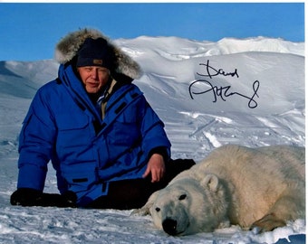 David Attenborough signed 8x10 photo w/ hologram coa
