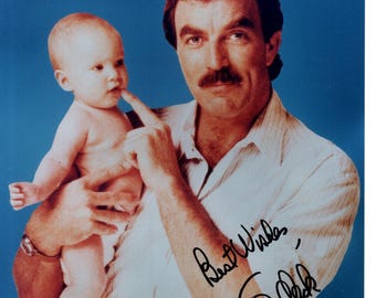 Tom Selleck signed 8x10 Three Men and a Baby Peter Mitchell photo w/ hologram coa