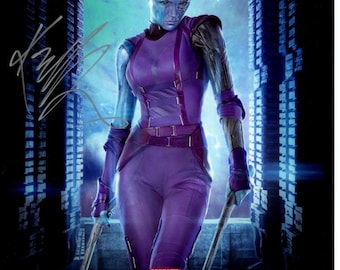 Karen Gillan Signed 8x10 Guardians of the Galaxy Nebula Photo W