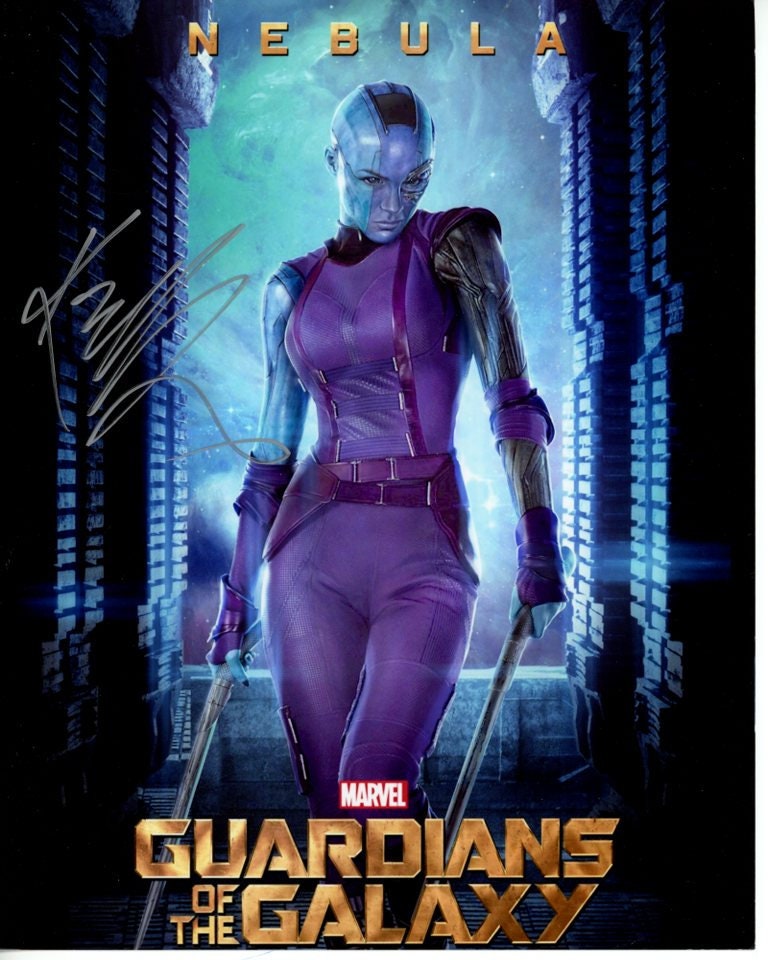 アベンジャーズ　Karen Gillan 直筆サインカード ネビュラ KAREN GILLAN Signed MARVEL Nebula AVENGERS 8x10 Autograph