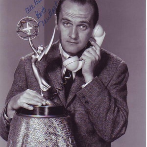 Bob Newhart signed 8x10 emmy photo w/ hologram coa