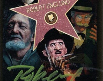 Robert Englund signed 3x5 photo w/ hologram coa