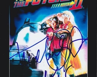 クリストファー・ロイドとマイケル・J・フォックスのサイン入り8x10