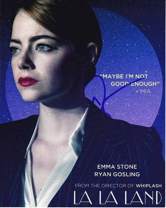 エマ・ストーン直筆サイン入り写真…ラ・ラ・ランド