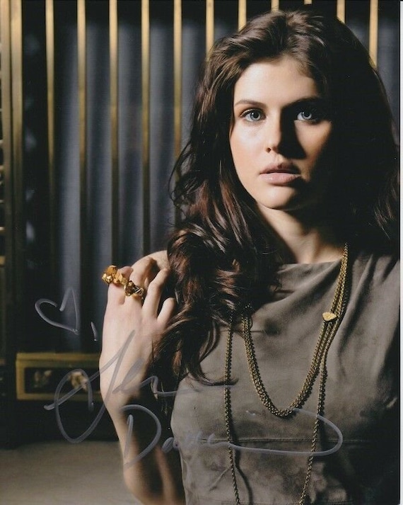 alexandra daddario smoking cigarettes For Dior beauty Alexandra Daddario Signed 8x10 Photo