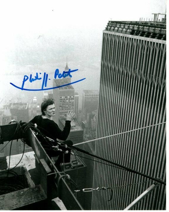 Philippe petit signé high wire artiste twin towers nyc photo w - Etsy France