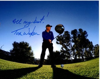 Tom Watson signed 8x10 pga golf photo w/ hologram coa