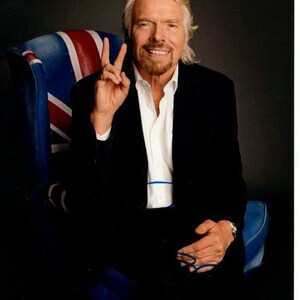 Richard branson signed photo w/ hologram coa