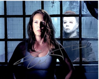 Jamie Lee Curtis signed 8x10 Halloween Laurie Strode photo w/ hologram coa