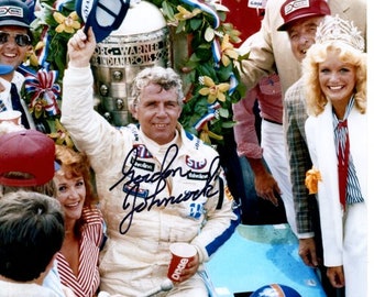 Gordon Johncock signed 8x10 INDY 500 race car driver photo w/ hologram COA
