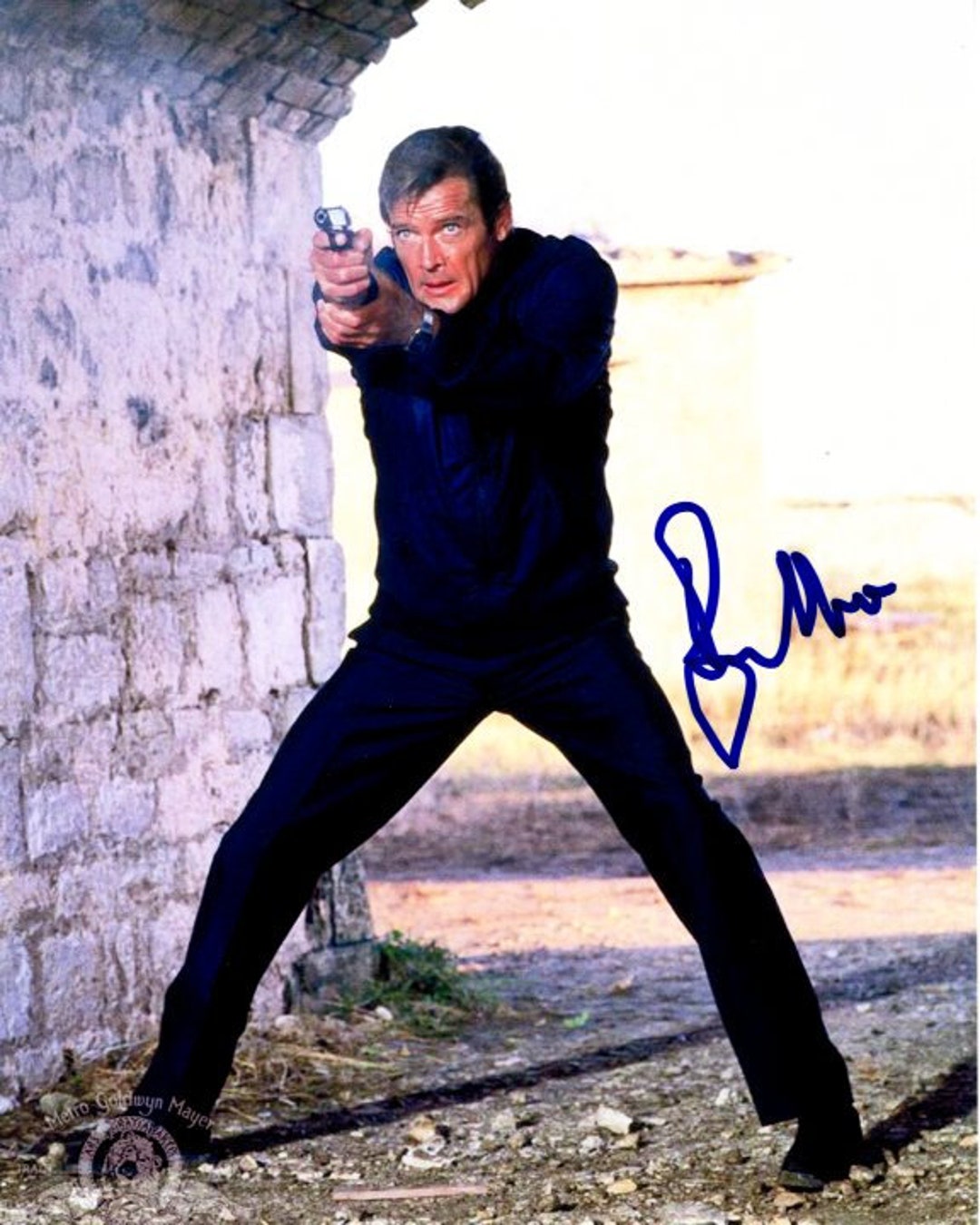 Roger Moore 直筆？サイン入り写真 COA証明書付き Roger Moore Signed 8x10 James Bond 007 Photo W/ Hologram Coa - Etsy