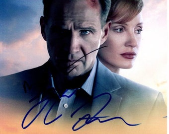 Ralph Fiennes and Jessica Chastain signed 8x10 The Forgiven photo w/ hologram COA
