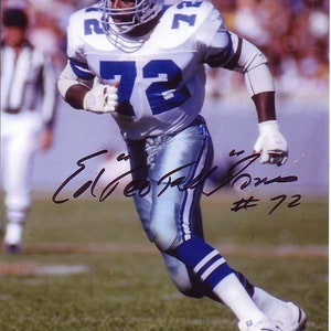 Ed too tall jones signed nfl dallas cowboys photo w/ hologram coa