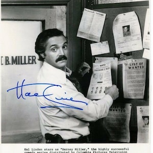 Hal linden signed barney miller photo w/ hologram coa