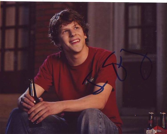 Jesse eisenberg signed the social network photo w/ hologram coa - Main Image