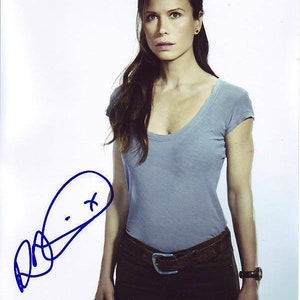 Rhona Mitra a signé une photo 8x10 avec hologramme coa le dernier navire image 1