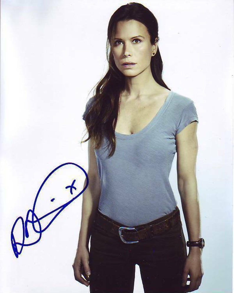 Rhona Mitra a signé une photo 8x10 avec hologramme coa le dernier navire image 1